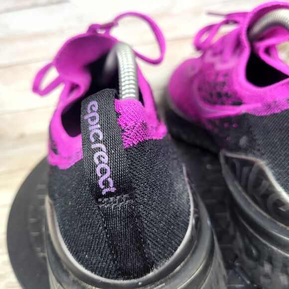 Nike Epic React Flyknit 2 Sneakers Men's Size 11 Purple Athletic Running Shoes - Picture 11 of 14